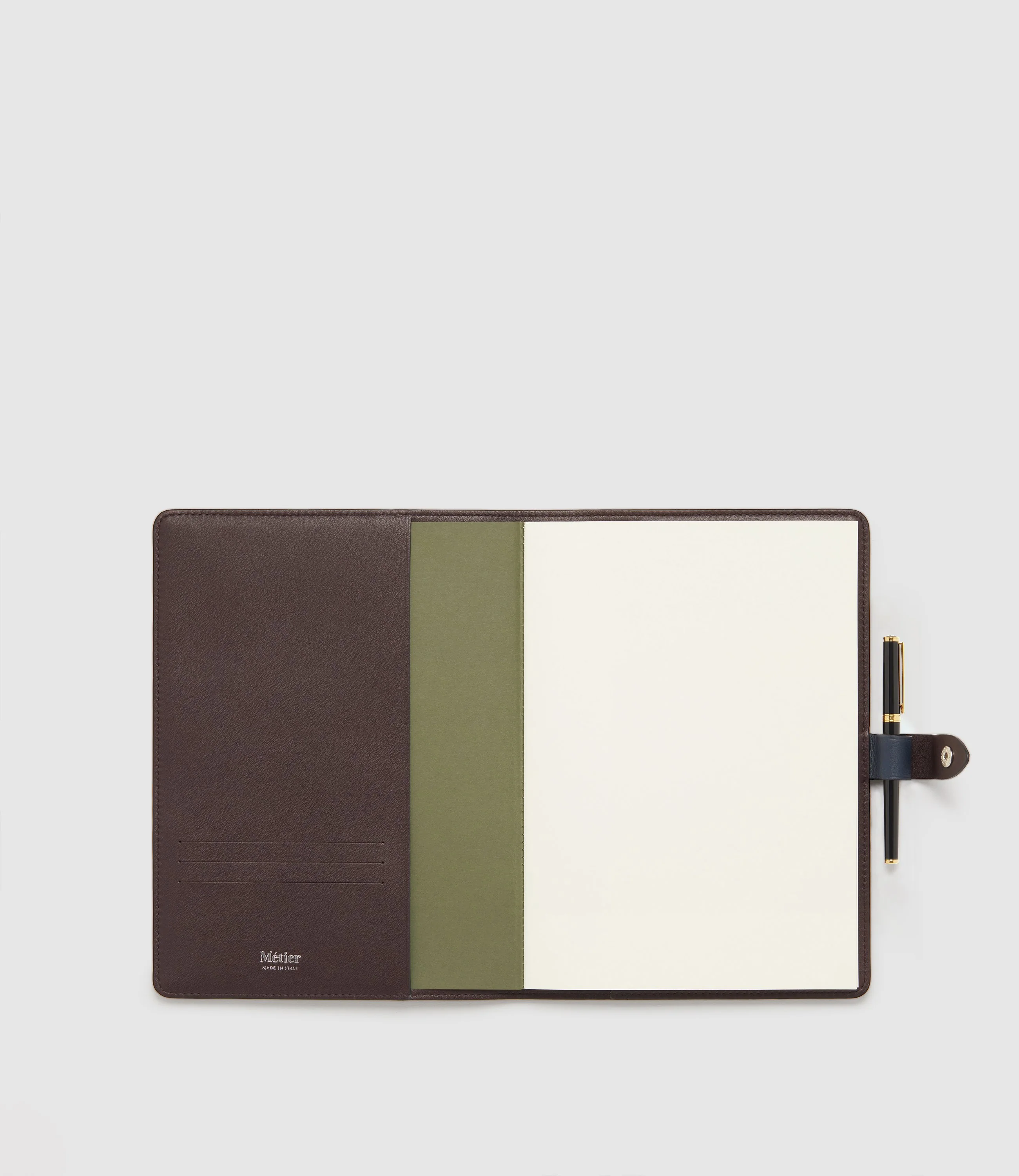 11" Notebook Cover Smooth Calfskin Navy - Image 2