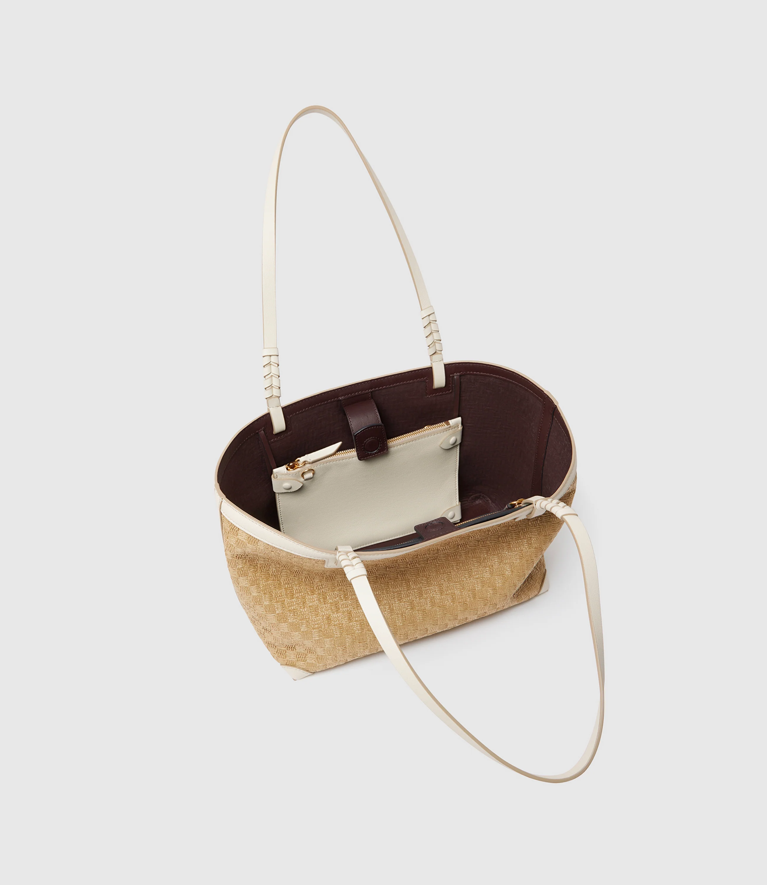 Cala 32 Woven Sahara With Smooth Calfskin White Sand - Image 3