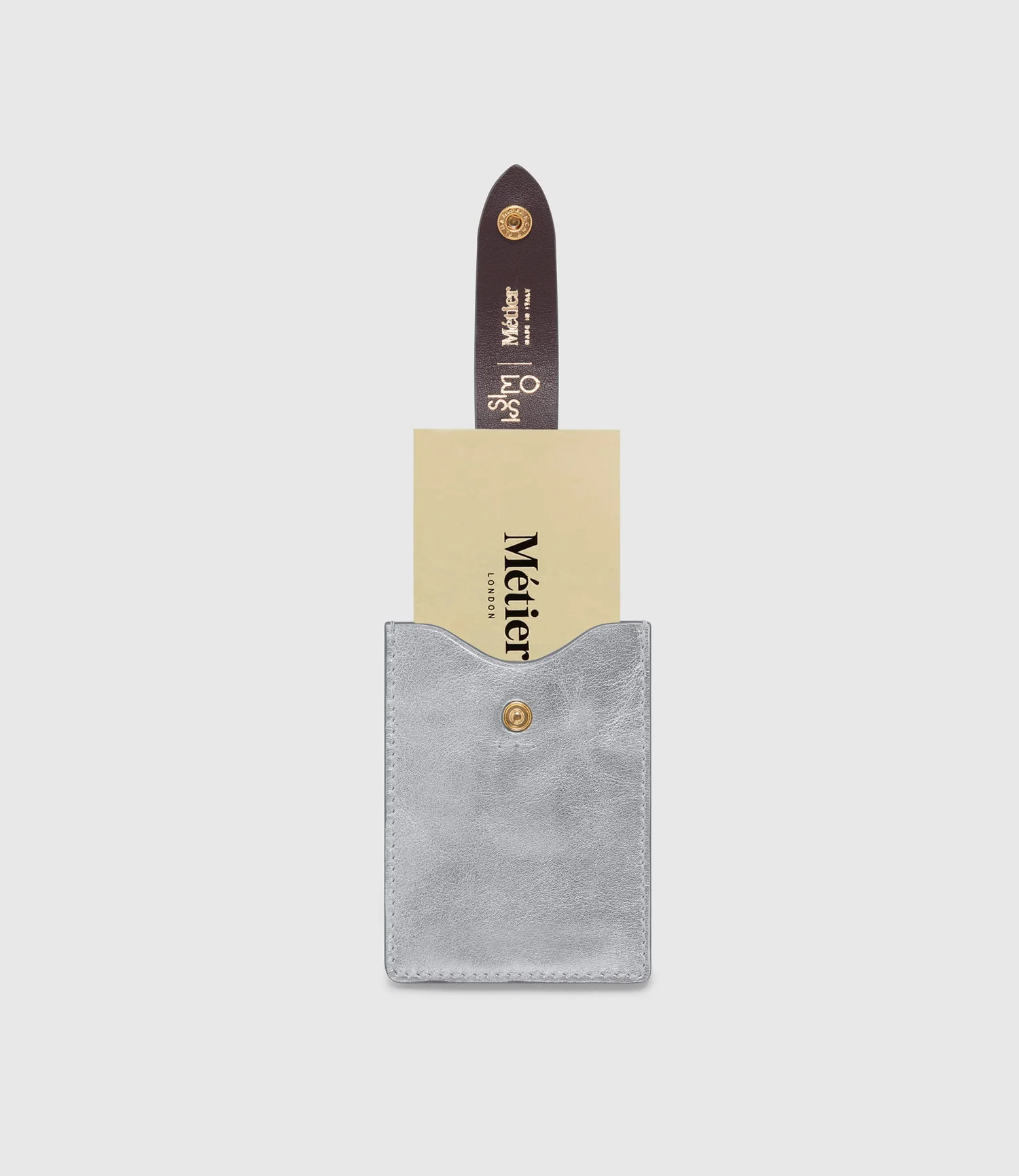 ISSIMO | Métier Small Wallet Metallic Calfskin Silver - Image 3
