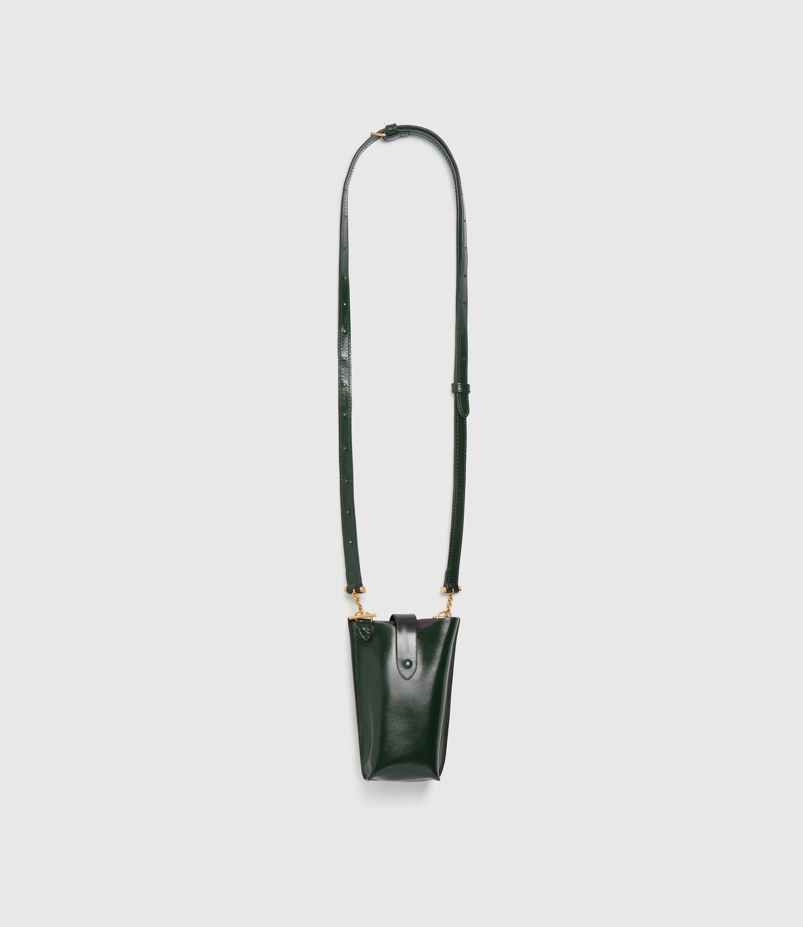 Minimalist Double Glossy Calfskin Forest Green - Image 2