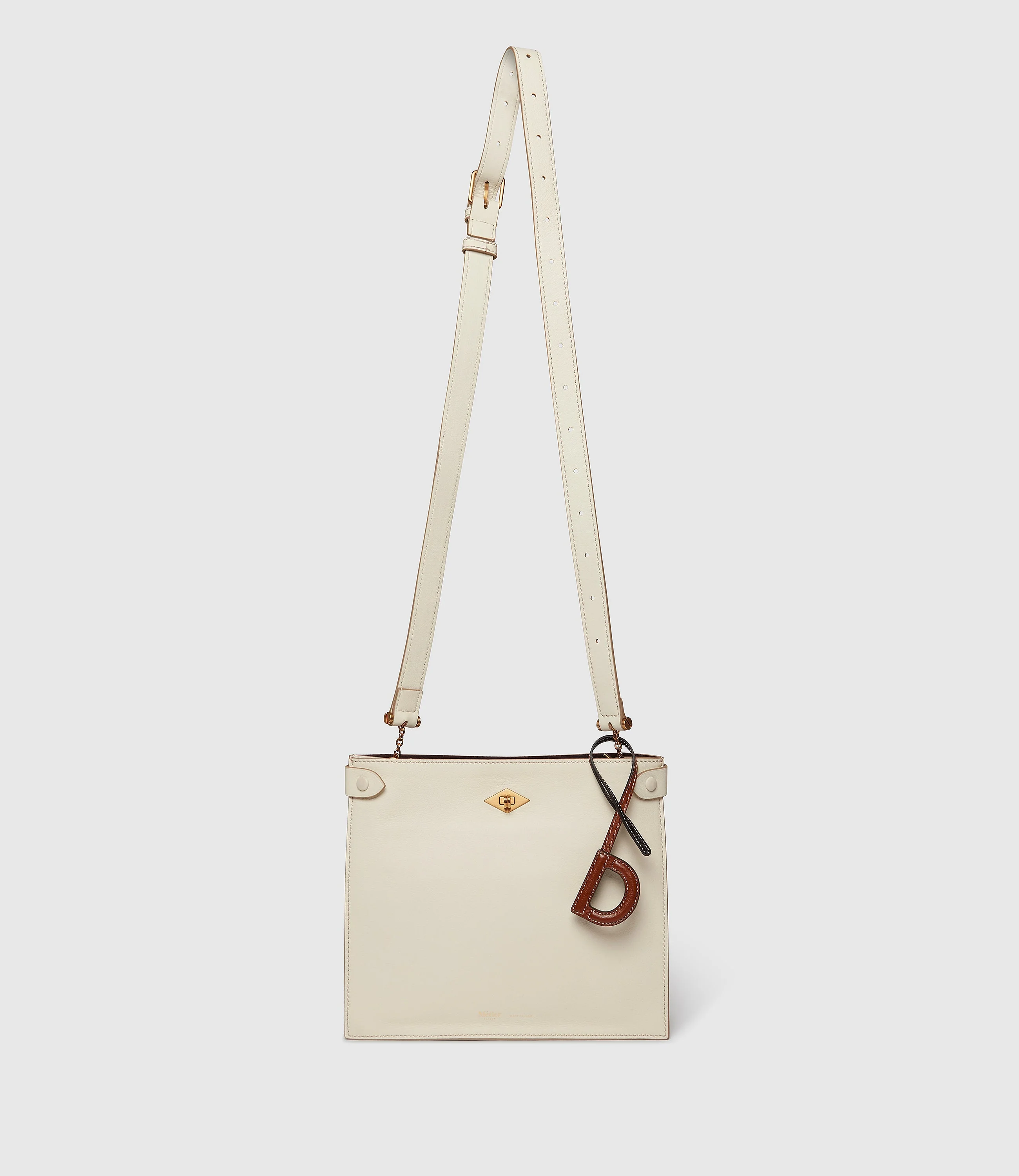 Personalisation Letter Charm Buffalo Cognac and Black with Salt Stitching - Image 3