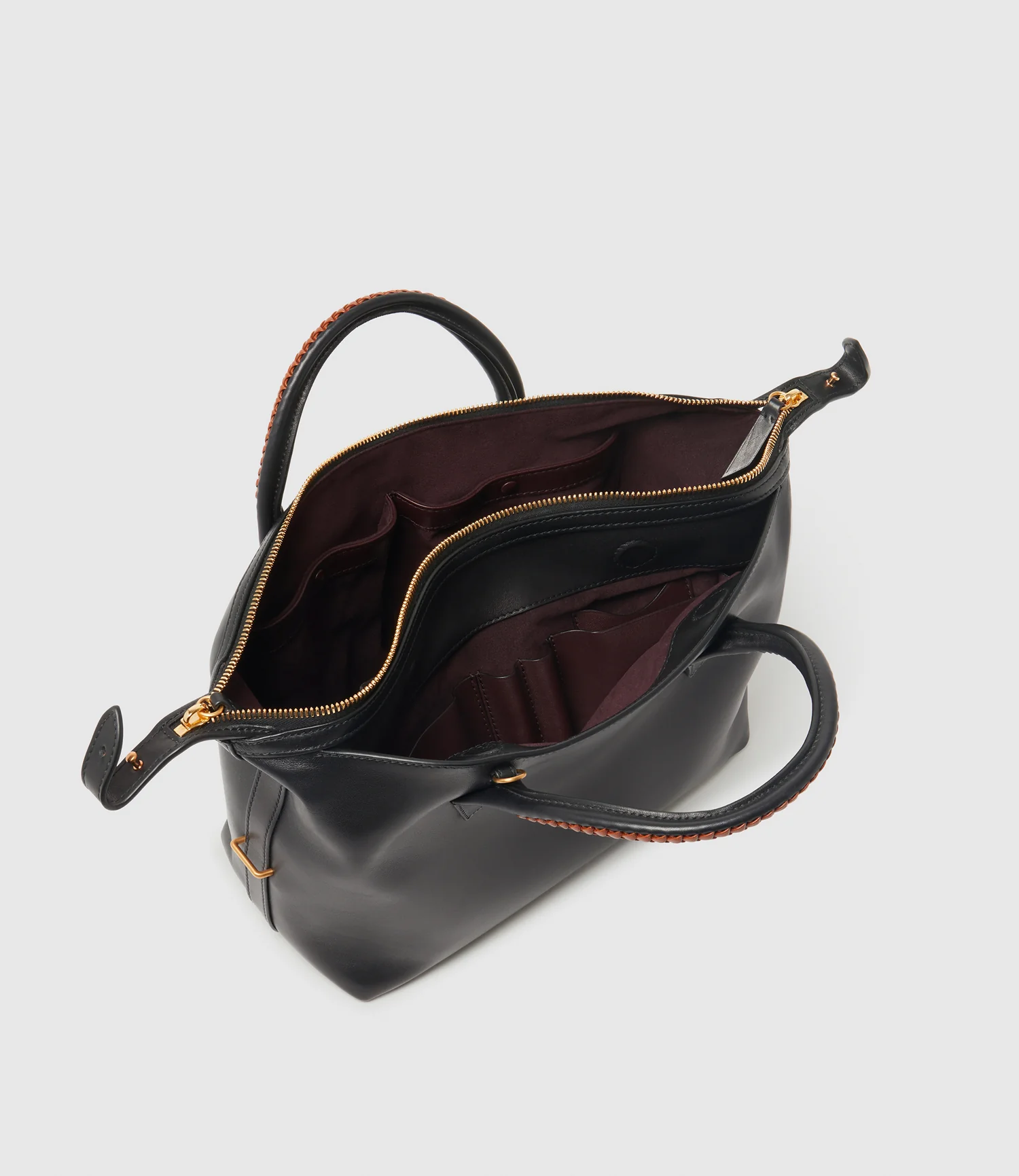 Vérité City Small Atelier Calfskin Black with Cognac - Image 3