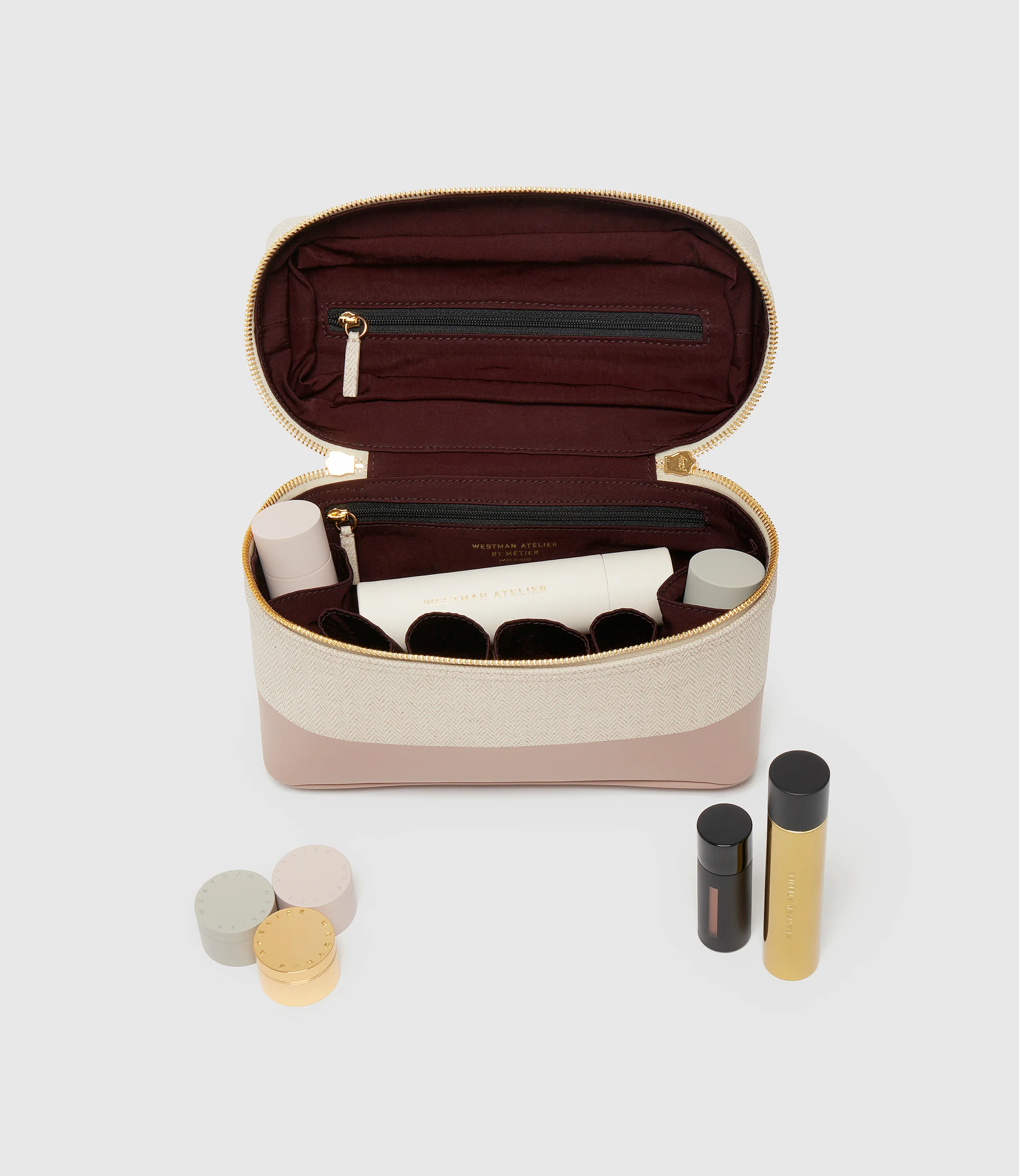 Westman Atelier By Métier Makeup Train Case Herringbone - Image 5